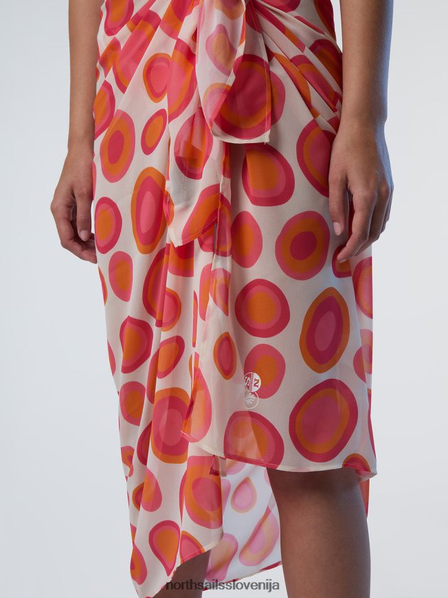ženske North Sails kombinacija 2 koralni vrtnarji sarong oblačila za plažo ZBDXNV629