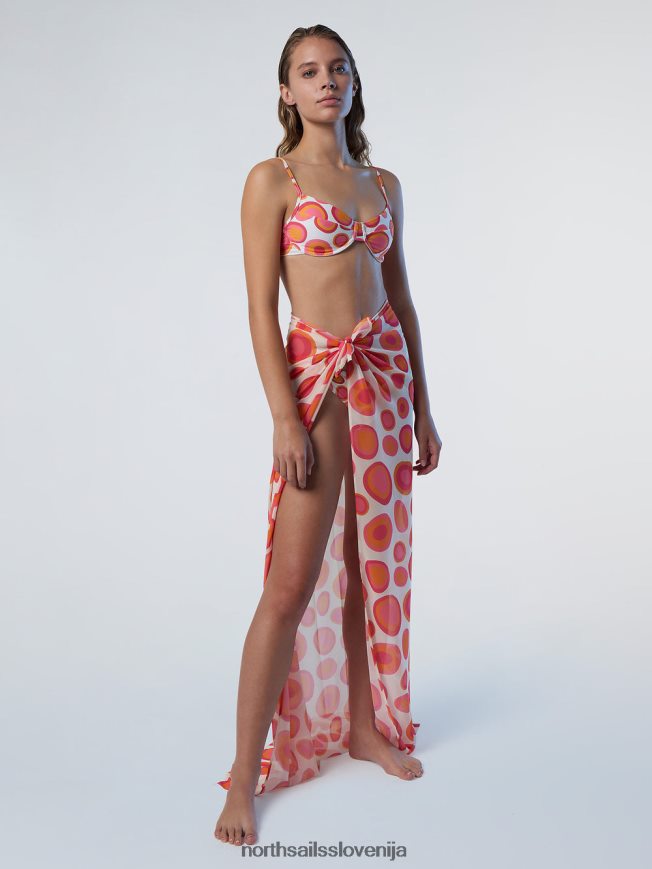 ženske North Sails kombinacija 2 koralni vrtnarji sarong oblačila za plažo ZBDXNV629