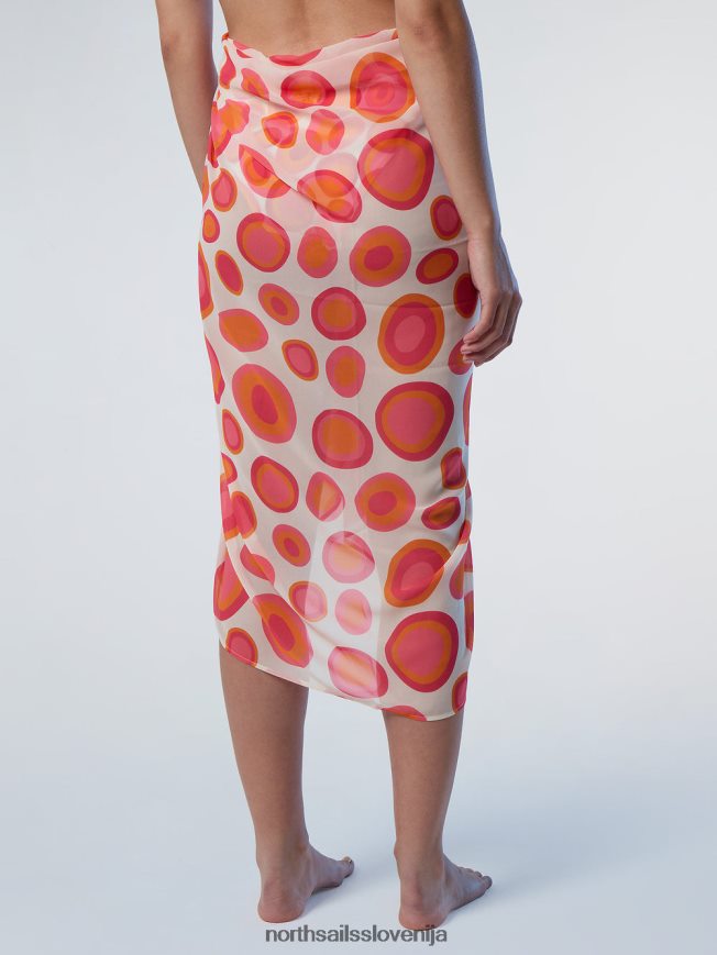 ženske North Sails kombinacija 2 koralni vrtnarji sarong oblačila za plažo ZBDXNV629