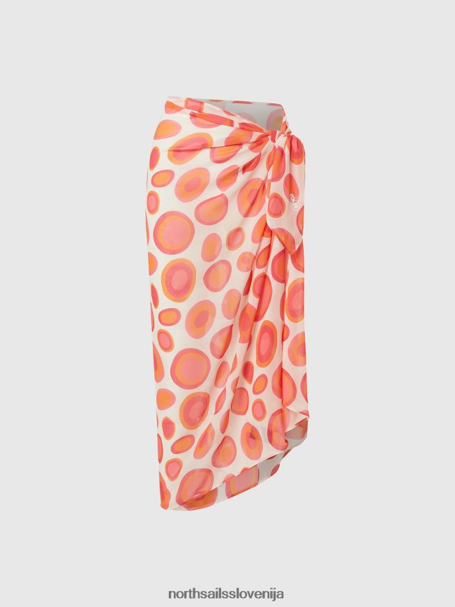 ženske North Sails kombinacija 2 koralni vrtnarji sarong oblačila za plažo ZBDXNV629