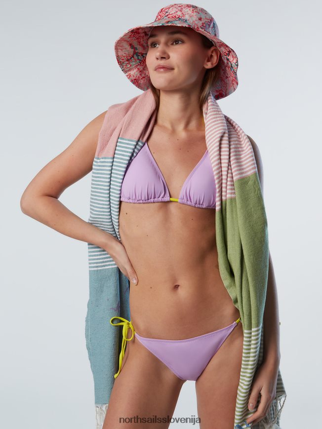 ženske North Sails lila cvetenje trikotni zgornji del bikinija oblačila za plažo ZBDXNV649