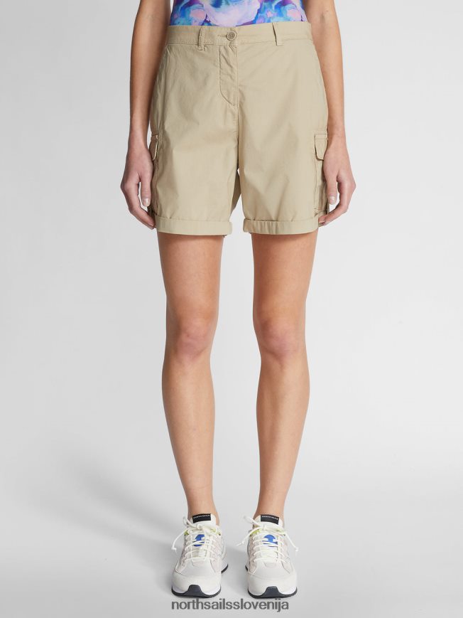 ženske North Sails bež kratke hlače iz poplina oblačila ZBDXNV1507