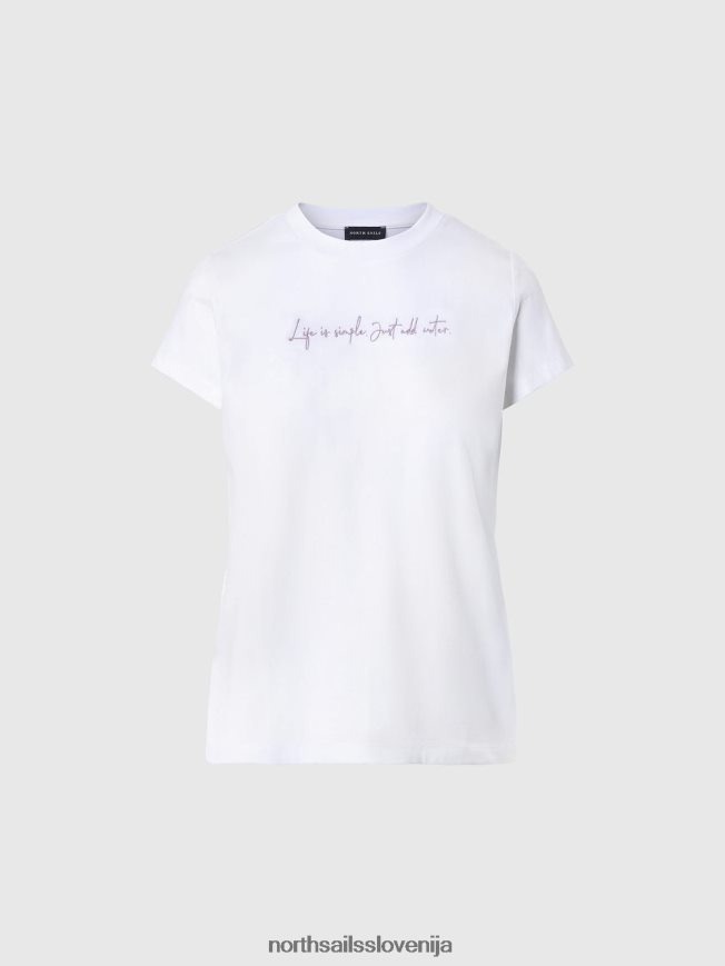ženske North Sails bela majica z vezenino oblačila ZBDXNV550