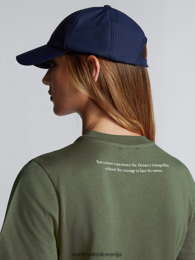 ženske North Sails morsko zelena majica iz organskega bombaža oblačila ZBDXNV1547