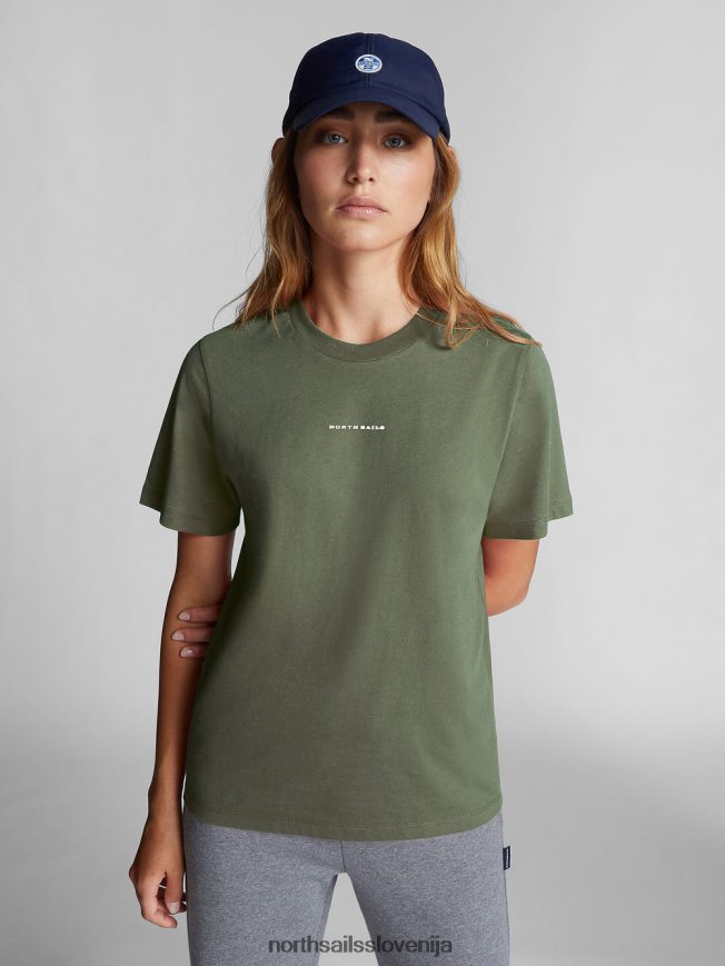 ženske North Sails morsko zelena majica iz organskega bombaža oblačila ZBDXNV1547