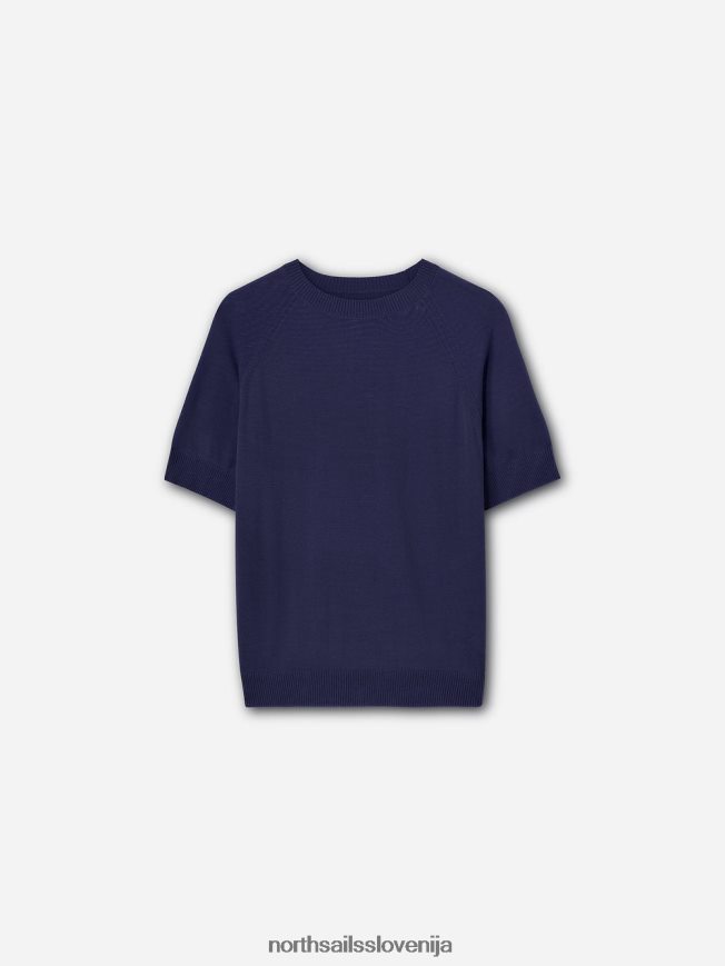 ženske North Sails polnočno modra majica s kratkimi rokavi oblačila ZBDXNV1460