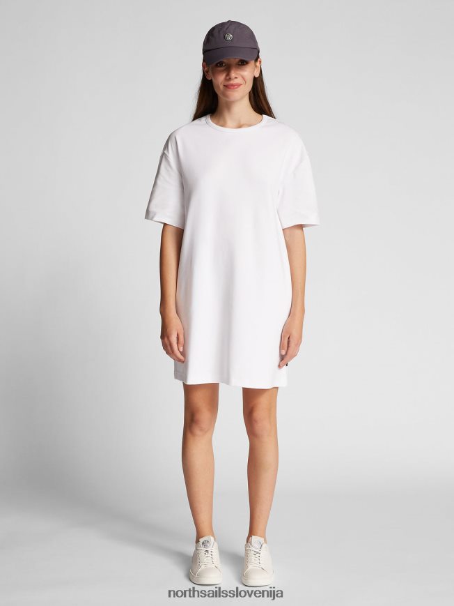 ženske North Sails bela organska prepletena obleka oblačila ZBDXNV1525