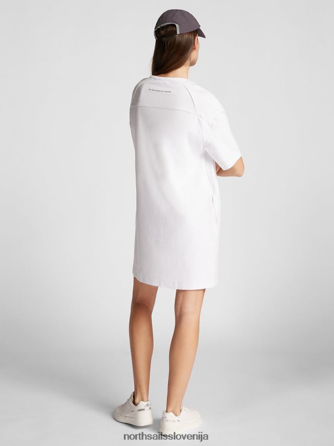 ženske North Sails bela organska prepletena obleka oblačila ZBDXNV1525