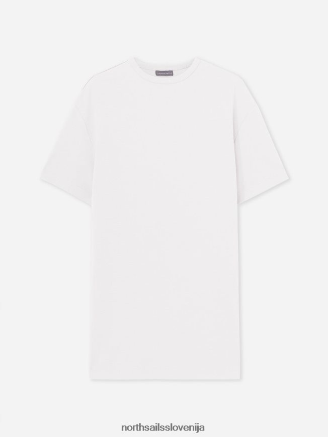 ženske North Sails bela organska prepletena obleka oblačila ZBDXNV1525