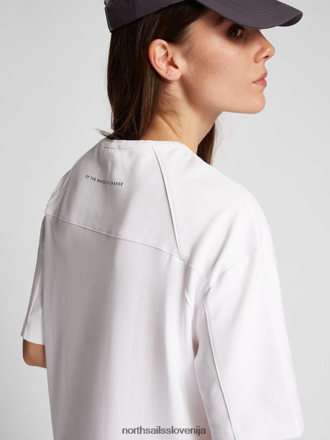 ženske North Sails bela organska prepletena obleka oblačila ZBDXNV1525