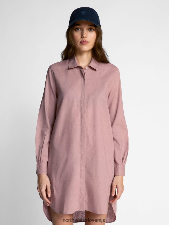 ženske North Sails lesna vrtnica obleka iz bombaža in lanu oblačila ZBDXNV1465