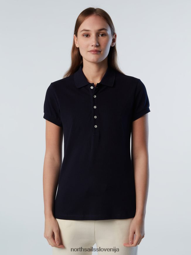 ženske North Sails mornarsko modra polo majica z dolgim ​​žepom oblačila ZBDXNV549