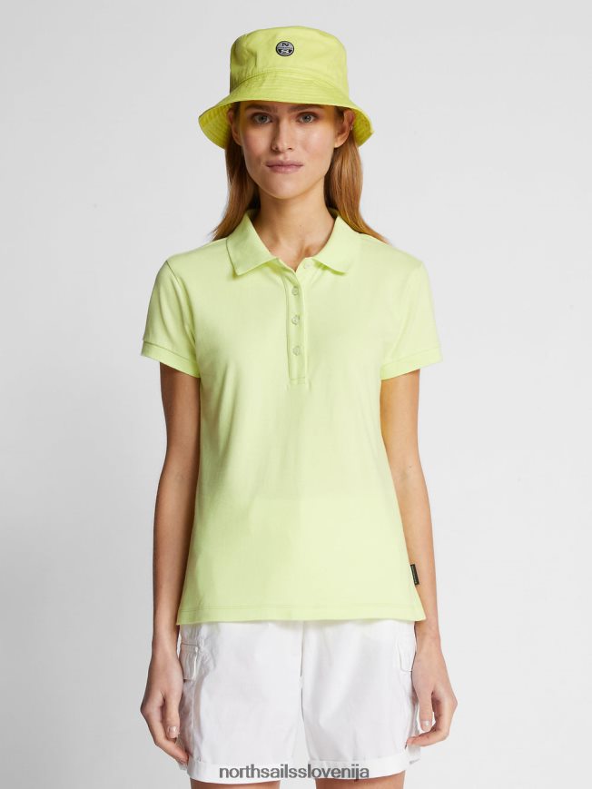 ženske North Sails svetlo žveplo oprijeta polo majica oblačila ZBDXNV1539