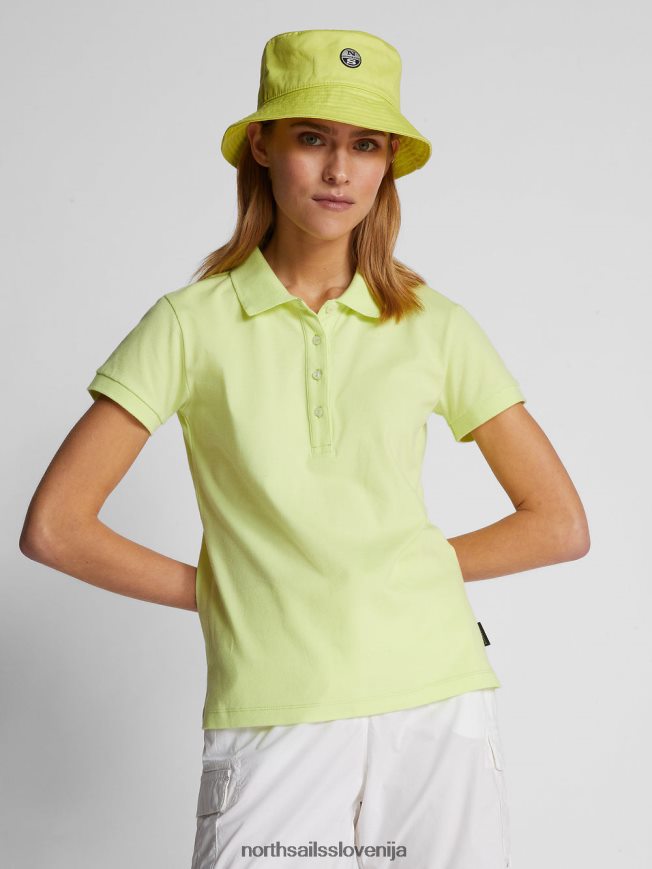 ženske North Sails svetlo žveplo oprijeta polo majica oblačila ZBDXNV1539