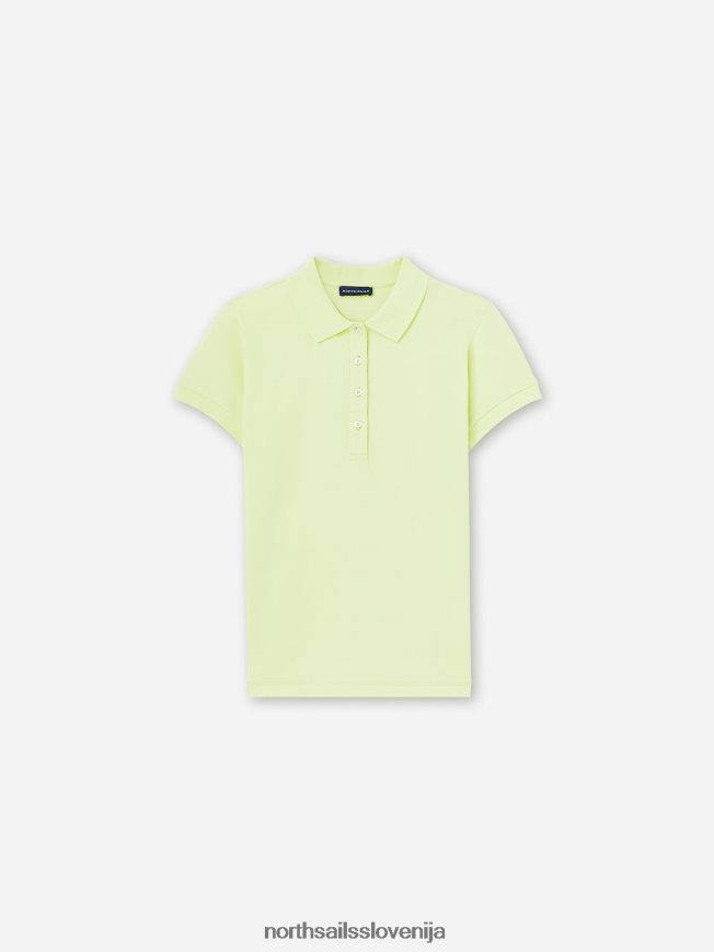 ženske North Sails svetlo žveplo oprijeta polo majica oblačila ZBDXNV1539