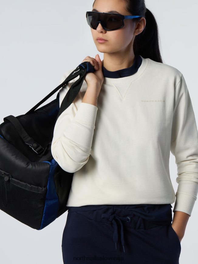 ženske North Sails alomandna krema pulover s potiskom na prsih oblačila ZBDXNV598