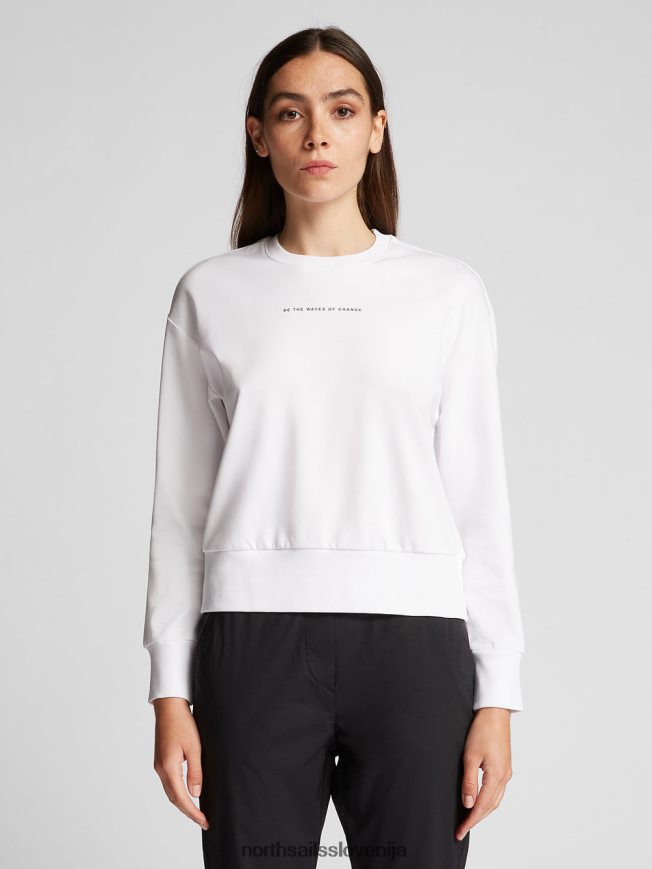 ženske North Sails bela pulover z napisom oblačila ZBDXNV1487