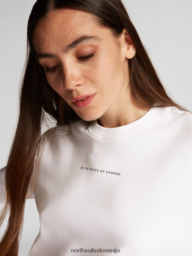 ženske North Sails bela pulover z napisom oblačila ZBDXNV1487