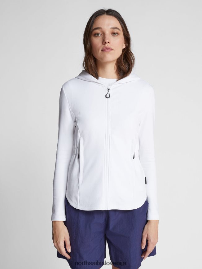 ženske North Sails bela pulover z zadrgo oblačila ZBDXNV1473