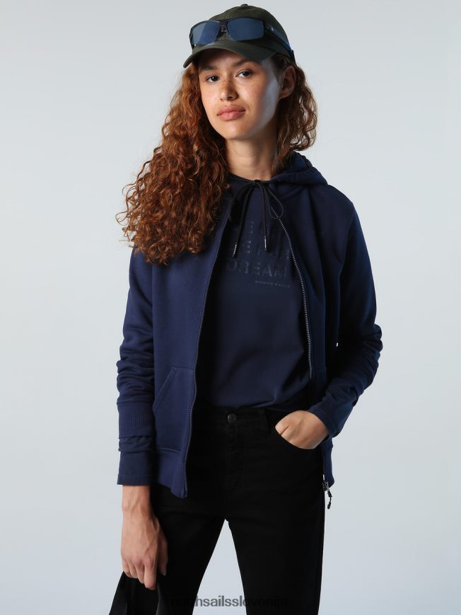 ženske North Sails mornarsko modra pulover z zadrgo oblačila ZBDXNV1431