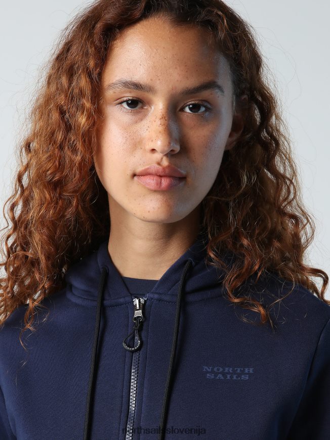 ženske North Sails mornarsko modra pulover z zadrgo oblačila ZBDXNV1431