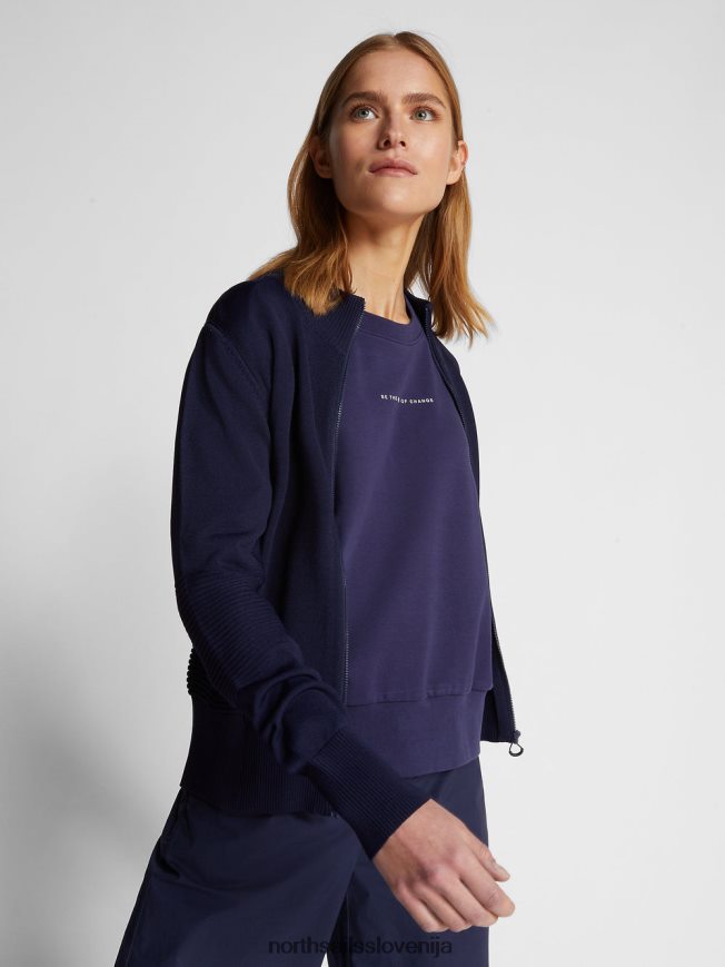 ženske North Sails polnočno modra pulover z napisom oblačila ZBDXNV1489