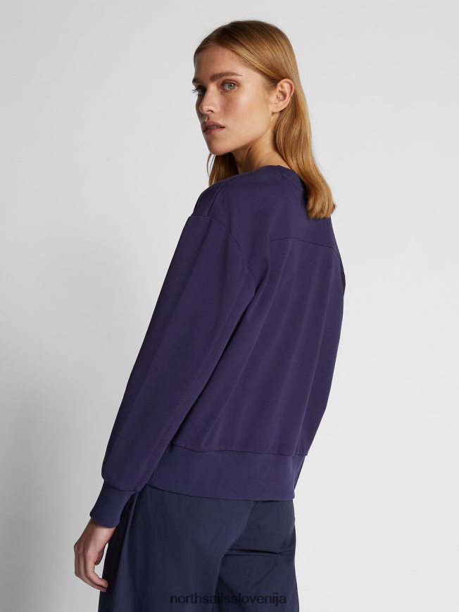 ženske North Sails polnočno modra pulover z napisom oblačila ZBDXNV1489