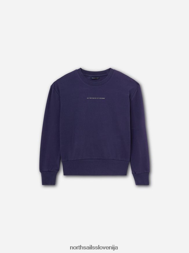 ženske North Sails polnočno modra pulover z napisom oblačila ZBDXNV1489