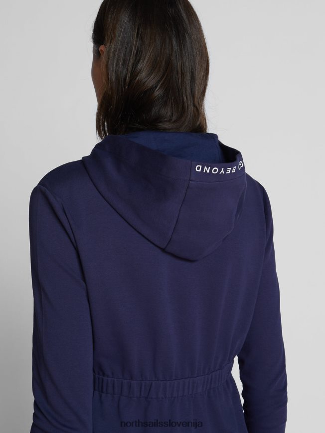 ženske North Sails polnočno modra pulover z zadrgo oblačila ZBDXNV1474