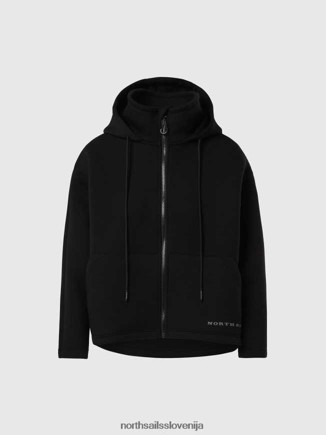 ženske North Sails Črna potapljaški pulover z zadrgo oblačila ZBDXNV1373