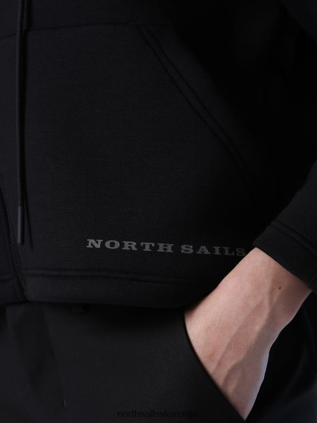 ženske North Sails Črna potapljaški pulover z zadrgo oblačila ZBDXNV1373