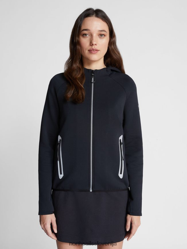 ženske North Sails Črna recikliran potapljaški pulover oblačila ZBDXNV1532