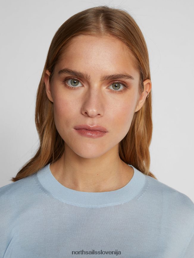 ženske North Sails hladno modra pulover iz bombaža in aloje oblačila ZBDXNV1521