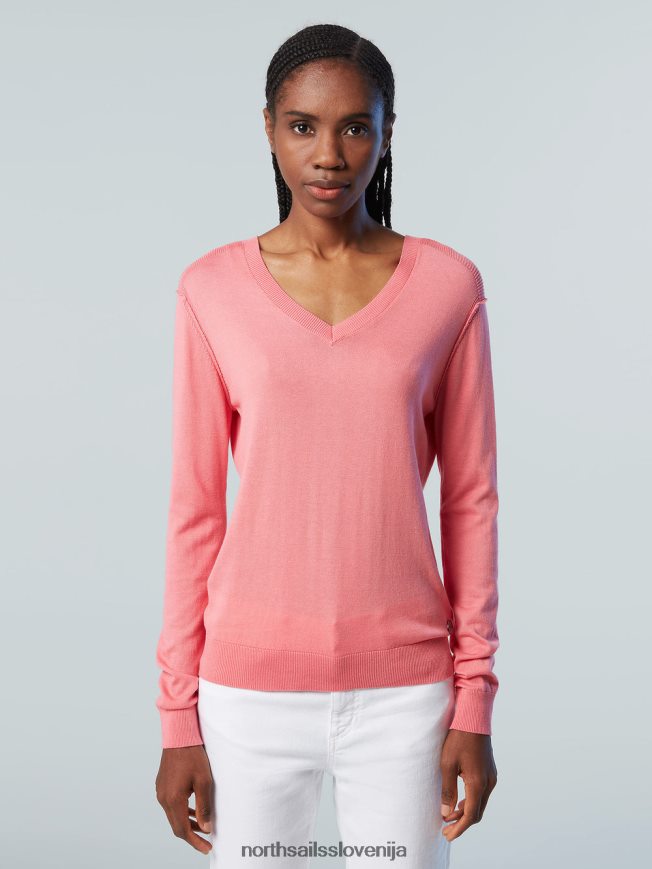 ženske North Sails čajna vrtnica top z v-izrezom iz aloe oblačila ZBDXNV566