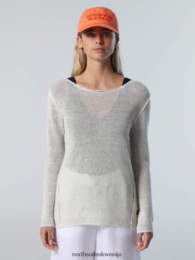 ženske North Sails alomandna krema laneni top z ladjastim izrezom oblačila ZBDXNV568