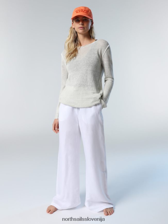 ženske North Sails alomandna krema laneni top z ladjastim izrezom oblačila ZBDXNV568
