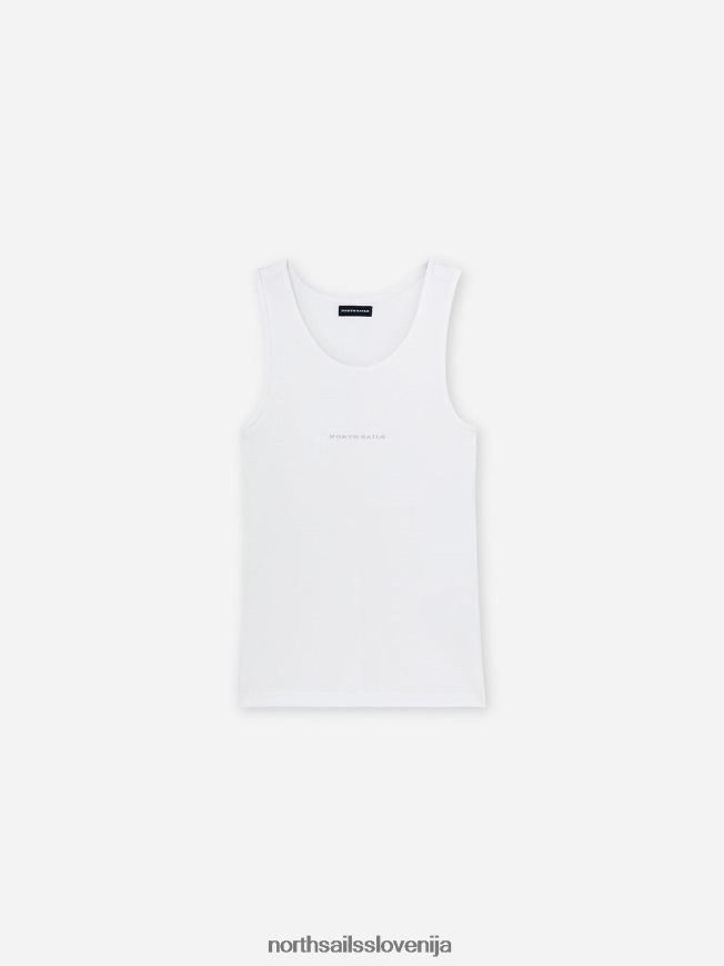 ženske North Sails bela brezrokavnik iz bombaža in bambusa oblačila ZBDXNV1480