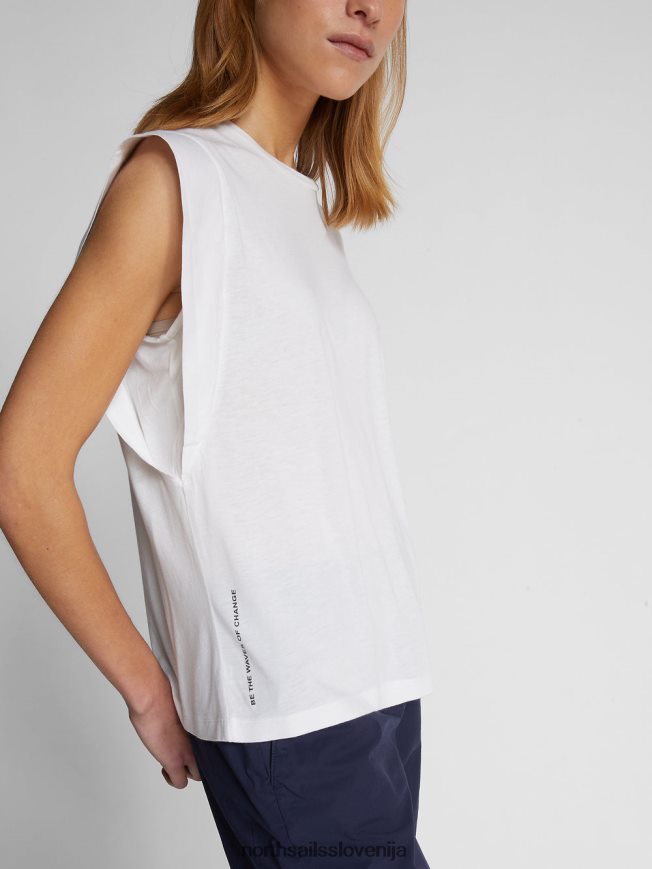 ženske North Sails bela zgornji del iz bombaža in bambusa oblačila ZBDXNV1485