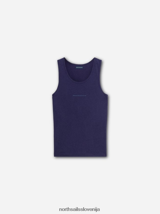 ženske North Sails polnočno modra brezrokavnik iz bombaža in bambusa oblačila ZBDXNV1483