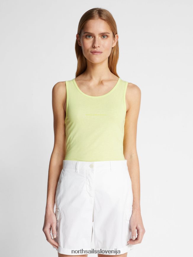 ženske North Sails svetlo žveplo brezrokavnik iz bombaža in bambusa oblačila ZBDXNV1481